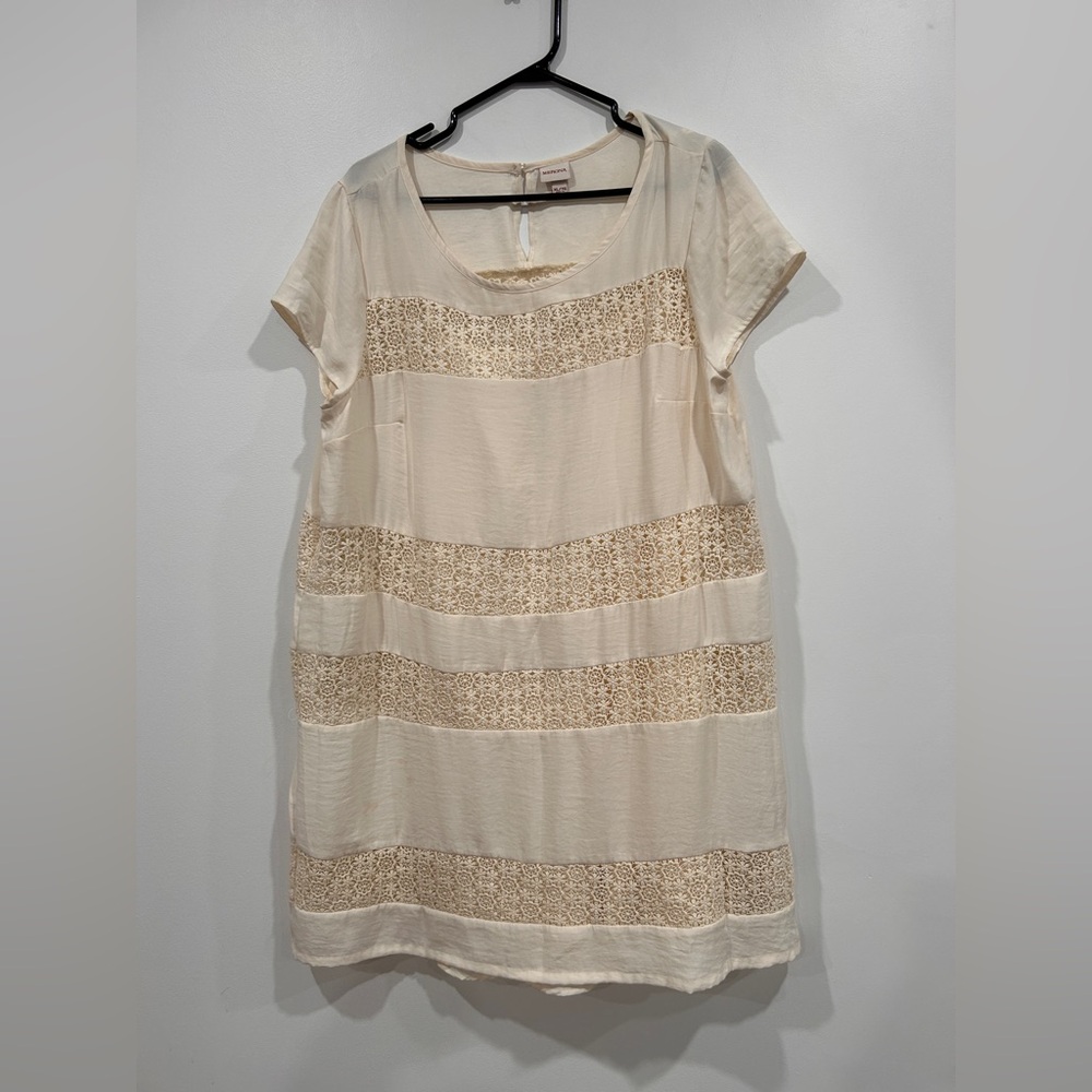 Merona Ivory Lace Accent Blouse